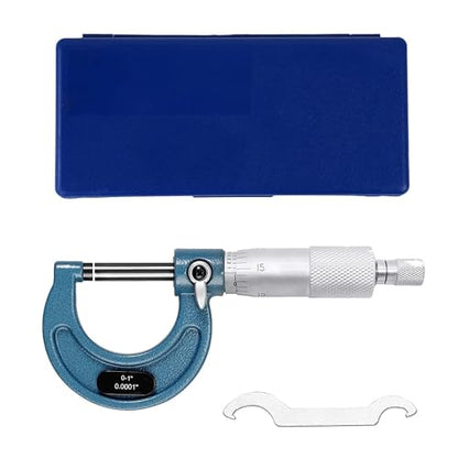 HDLNKAK 0-1" Outside Micrometer + 6 Pack Telescoping Gage Set + Digital Vernier Caliper (Green), 6 Inch Caliper Tool for House, Alloy Precision Micrometer, Machinist Toolhold/DIY,