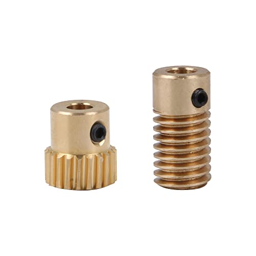 Brass Worm Gear Set, 0.5 Gear Module, 20T Wheel, 20 Speed Ratio