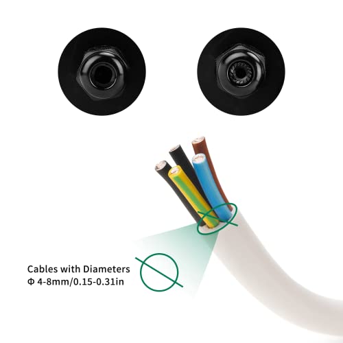 ABS IP67 Waterproof Dustproof Electrical Junction Box, with 15A 600V Barrier Terminal Cable Connector, 1IN/1Out Power Junction Box（3.93 * 2.67 * 1.96in） - size: 1T1 3.93"x 2.67"x1.96"A