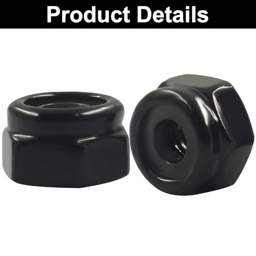 50 Pack #8-32 Nylon Insert Hex Lock Nuts - size: #8-32