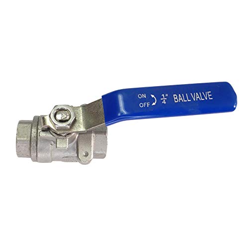 1/4" Female Ball Valve NPT Thread 316 Stainless Steel Full Port Ball Valve WOG1000 - size: 1/4 inch
