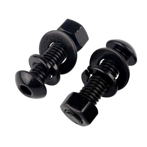 10 Sets 3/8-16 x 1 Button Head Socket Cap Bolts Screws, Hex Nuts, Flat & Lock Washers, 304 Stainless Steel 18-8 Fully Machine Thread, Black - color: Black, size: 3/8-16 x 1" (10 Sets)