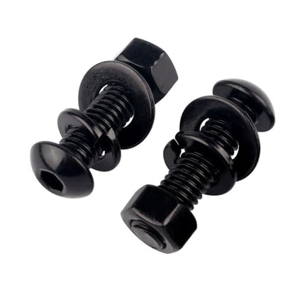 10 Sets 3/8-16 x 1 Button Head Socket Cap Bolts Screws, Hex Nuts, Flat & Lock Washers, 304 Stainless Steel 18-8 Fully Machine Thread, Black - color: Black, size: 3/8-16 x 1" (10 Sets)