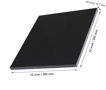 High-Density Polyethylene (HDPE) Plastic Sheet (1, Black, 12" X 12"X 1/2") - color: Black, size: 12" X 12"X 1/2"