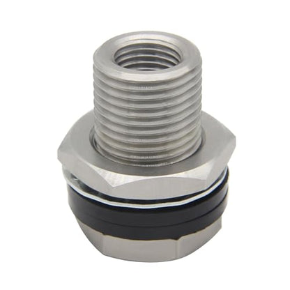 Stainless Steel Bulkhead Fitting 1/4 NPT Female 1-1/2" Length 2Pcs - size: 1/4" NPT Female to 1-1/2" Length