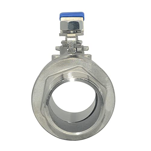 1Pcs 2 Inches Ball Valve - Full Port Heavy Duty Male NPT (MNPT) X Female NPT (FNPT) Thread with Long Handle Switch,Stainless Steel 304 for Water, Oil, and Gas,1000WOG - size: 2 Inch