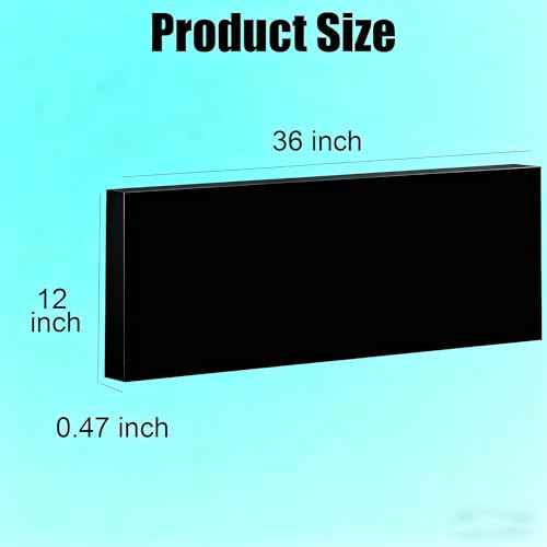 HDPE Sheet 1/2-12" x 36" High Density Polyethylene Sheets with Protective Film 1/2 Thick HDPE Plastic Sheet Board Solid Plastic Block for Flat Panel DIY Projects Machining Home (Black) - color: Black, size: 12“x36"x1/2"