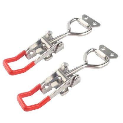 4003 Toggle Latch Clamp, 304 Stainless Steel Adjustable Toggle Latches With Lock Hole, 1320Lbs Holding Capacity Heavy Duty Toggle Clamp For Locking Freezer Door, Storage Boxes, 2Pcs