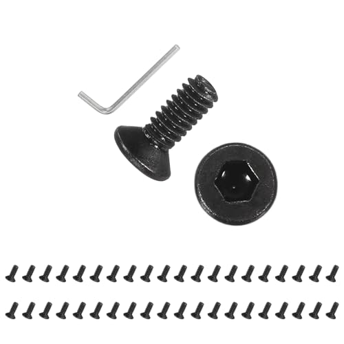 PATIKIL M2x5mm Flat Head Socket Cap Screws Carbon Steel Hex Spanner 100Pcs - size: M2x5 mm