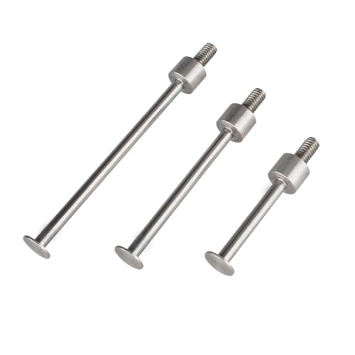 Flat Contact Points Set for Dial Indicator Depth Gauge M2.5 Thread 0.4mm Thickness 5mm Diameter (L20/L30/L40mm)