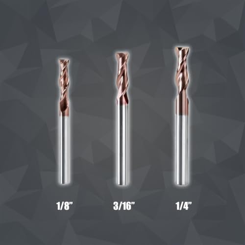 1/4" 2 Flute Carbide Square End Mill TiSiN Coated 1Pcs - size: 1/4 in