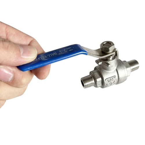 1/4 inch Male to Male Thread Ball Valve 304 Stainless Steel Full Port NPT Thread Ball Valves WOG1000 - size: 1/4 inch
