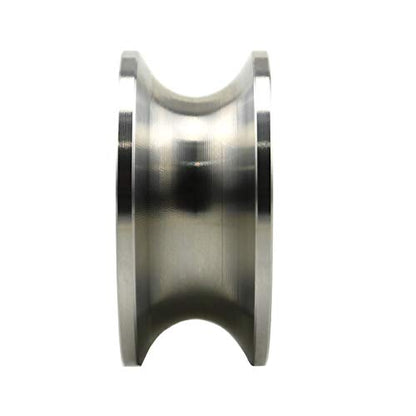 Heyous U Groove Stainless Steel Silent Pulley - 600LB, Silver Tone - style: U Groove