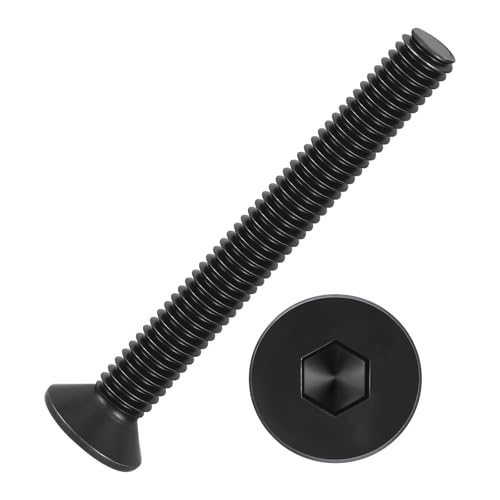 50Pcs[M4-0.7x35] Flat Head Socket Cap Screw Countersunk Bolt - size: M4-0.7x35mm
