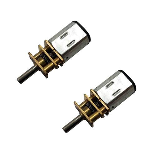BRINGSMART 2pcs N20 Micro Motor Electric 12mm Gearbox 12V 2000rpm D Shaft - size: 12V 2000rpm