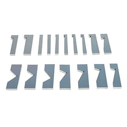 17Pcs 3" x 1/4" Accuracy Ground Angle Block 0 to 45 Degree Set Machinist Toolmaker .0003