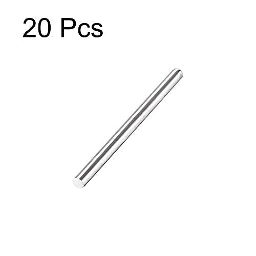 uxcell 2mm x 25mm 304 Stainless Steel Solid Round Rod for DIY Craft - 20pcs - size: 2mm x 25mm