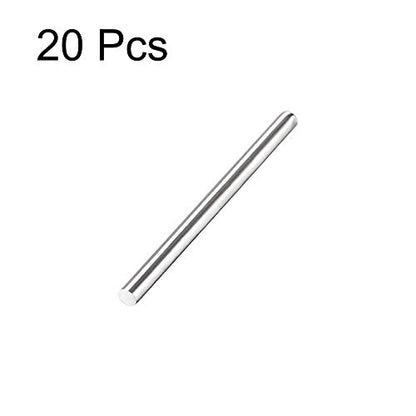 uxcell 2mm x 25mm 304 Stainless Steel Solid Round Rod for DIY Craft - 20pcs - size: 2mm x 25mm