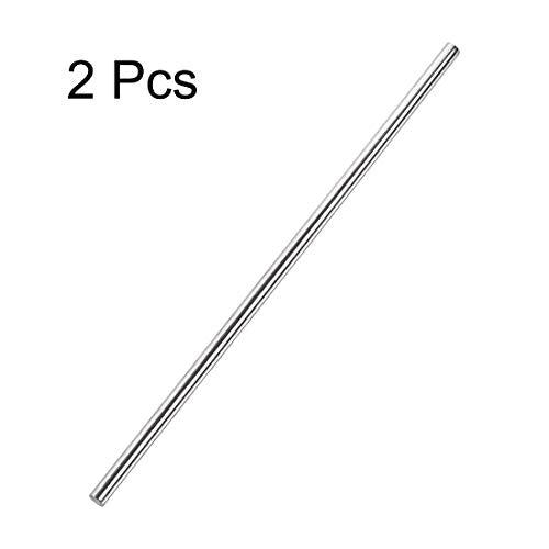 uxcell 5mm x 300mm 304 Stainless Steel Solid Round Rod for DIY Craft - 2pcs - size: 5 mm x 300 mm