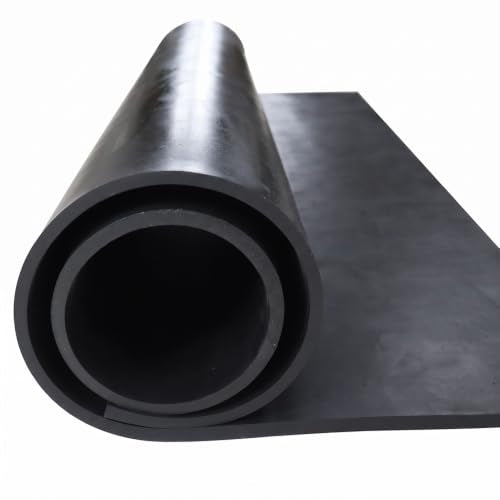 EPDM Rubber Sheet, Black, 60A, 0.375" x 36" x 36" - size: 36 x 36 x 0.375 in.