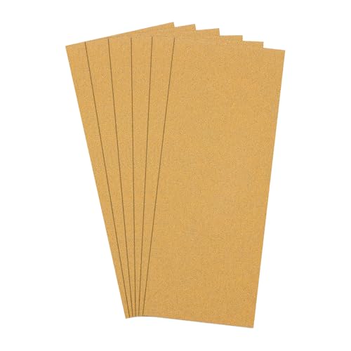 6 Pcs 80 Grit Sandpaper 3.6 x 9 Inch Sand Paper Alumina Gold - size: 3.6 x 9 Inch(80 Grit)
