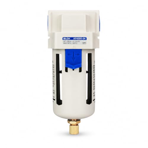 BLCH 1/2" NPT Air Line Dryer - Air Dryer for Compressor,Compressed Air Dryer Air Drying System AF4000-04 Manual Drain Poly Bowl 0-160 PSI 5μm - style: AF4000-04