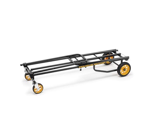 Rock-N-Roller R8RT (Mid) 8-in-1 Folding Multi-Cart/Hand Truck/Dolly/Platform Cart/34" to 52" Telescoping Frame/500 lbs. Frame Capacity, Black - style: R8RT