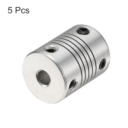 uxcell 5Pcs Aluminum Alloy Shaft Coupling 5mm to 10mm Stepper Motor Coupler