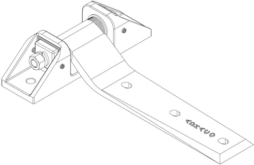 Heavy Duty Strap Hinge - Adhaco H-412 Left Hinge 6-Way Adjustable