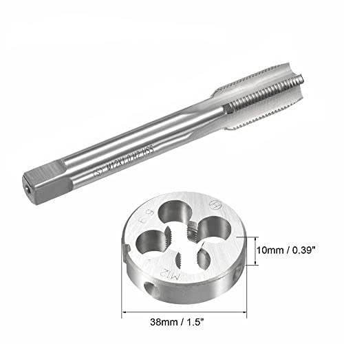 12mm x 1 HSS Metric Tap and Die Set Right Hand Thread,Tapping DIY Tool 3pcs (M12 x 1mm) - size: M12 x 1mm