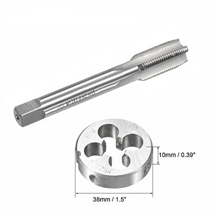 12mm x 1 HSS Metric Tap and Die Set Right Hand Thread,Tapping DIY Tool 3pcs (M12 x 1mm) - size: M12 x 1mm
