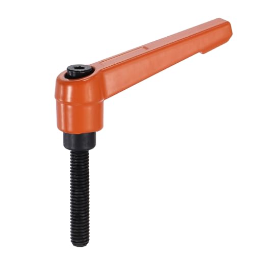 uxcell Clamping Lever Handles for Lathe, M6x32mm Male Thread Orange - size: M6x32mm