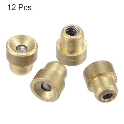 uxcell Brass Push Button Flange Grease Oil Cup 3mm Ball Oiler for Lubrication System 12Pcs - size: 3mm