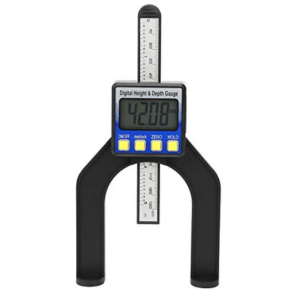 Electronic Height Depth Digital Display, Accuracy Measuring Tool 0,80mm with Large Scale Screen, Magnetic for Woodworking Ruler