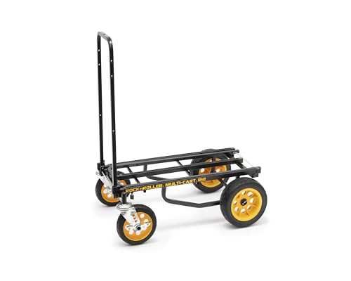 Rock-N-Roller R12RT (All Terrain) 8-in-1 Folding Multi-Cart/Hand Truck/Dolly/Platform Cart/34" to 52" Telescoping Frame/500 lbs. Load Capacity, Black - style: R12RT