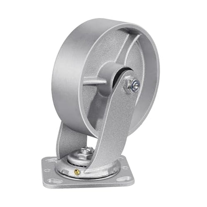 6" X 2" Caster Wheels, Heavy Duty Industrial Casters, Steel Casters 1200 LBS Capacity with Roller Bearing, Cast Iron Wheels, Metal Casters(1 Swivel) - style: 6"X 2"Wheel