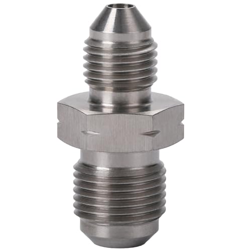 3AN Male to M12x1.0 Male Stainless Steel Brake Clutch Fuel Oil Fitting Adapter Coupler - size: 3AN to M12x1.0