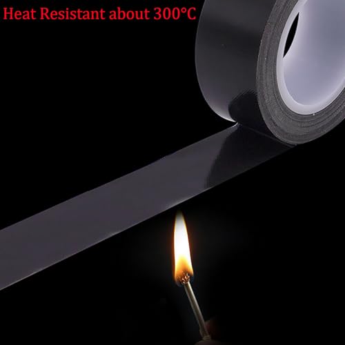 1Roll Heat Resistant Tape, High Temperature Heat Transfer Tape, PTFE Tape,Film Adhesive Tape, 20mm / 4/5" Width, 10m / 33ft Length, Black 0.8" / 2cm Width - size: 20mm
