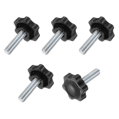 uxcell 5Pcs 3/8"-16 Star Knobs 1.4" Threaded Stud Male Clamping Knob - size: 3/8"-16, 1.4"
