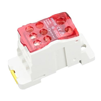 BORDSTRACT 690V 125A DIN Rail Distribution Box,Red - color: Red, size: 125A