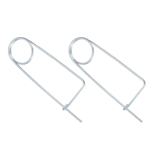 MECCANIXITY 2pcs Steel Brooch Cotter Pins, 0.24x12.6 Inch (6x320mm) Brooch Shape Cotter Safety Spring Pin, Quick Locking Fastener for Garden, Farm, Lawn, Rectangle - size: M6x320mm