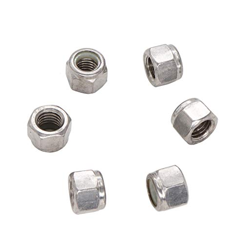 50pcs 1/4-20 Inch Nylon Inserted Self Locking Nuts - 304 Stainless Steel, 1/4" Nylock Nuts for Furniture, Tools, Handle - size: 1/4-20 50pcs