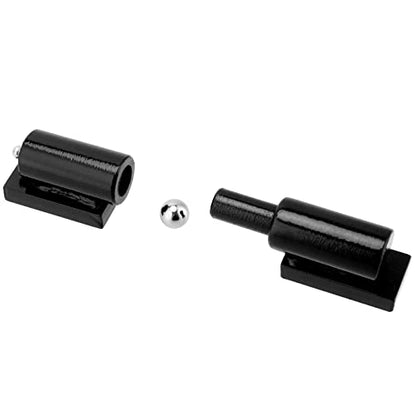 SHEUTSAN 4 Pack 5 Inch Heavy Duty Barrel Gate Hinge, Weld On Barrel Gate Hinges Trailer Gate Hinges with Steel Ball Bearing for Swing Gates, Trailer Ramp Gates, 450lbs Load Capacity, Black