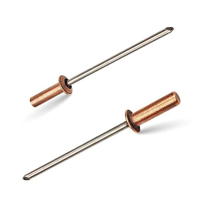 60Pcs Closed End Pop Rivets Kit, 1/8" x1/4,23/64",7/16" 3 Sizes (20 Each) - color: Copper Stainless Steel, size: 1/8"x1/4",23/64",7/16"