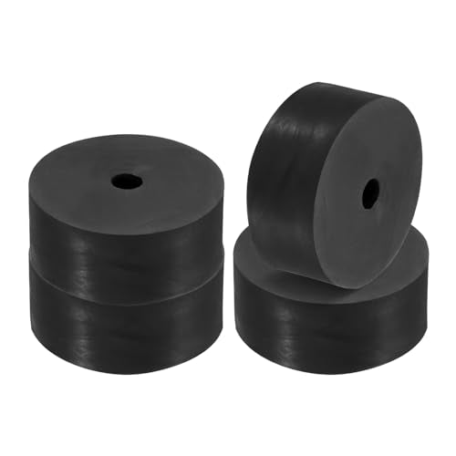 PATIKIL Multi Purpose Rubber Spacer, 4 Pcs 2.8"OD 0.47"ID 1.2"Thickness Neoprene Round Anti-Vibration Isolation Pads Isolator Rubber Bushings Spacer Washer for HVAC Bolts Car Accessories - size: 2.8"OD 0.5"ID 1.2"Thickness
