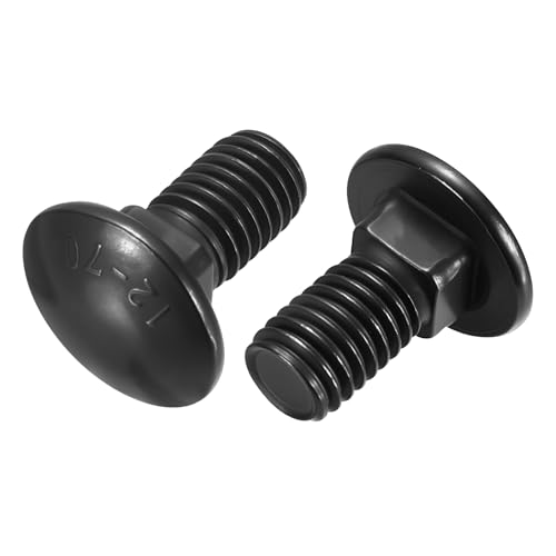 5Pcs 1/2"-13x1 Carriage Round Head Square Neck Bolt 304SS - color: Black, size: 1/2"-13x1"