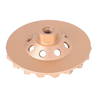 Diamond Cup Surface Grinding Wheel 5 in 18 Turbo 5/8 in - 11 Rod Concrete Grinding Wheel Disc, for Granite, Stone, Marble, Masonry, Concrete - size: 5 In