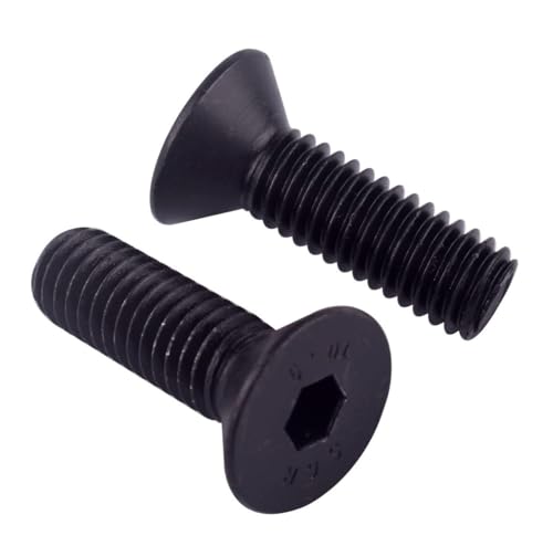 #8-32 x 1 Socket Cap Flat Head Countersunk Screws Bolts, Alloy Steel Grade 10.9 Black Oxide, Allen Hex Drive, Full Coarse Thread UNC, Pack of 30 - size: #8-32 x 1" (30Pcs)