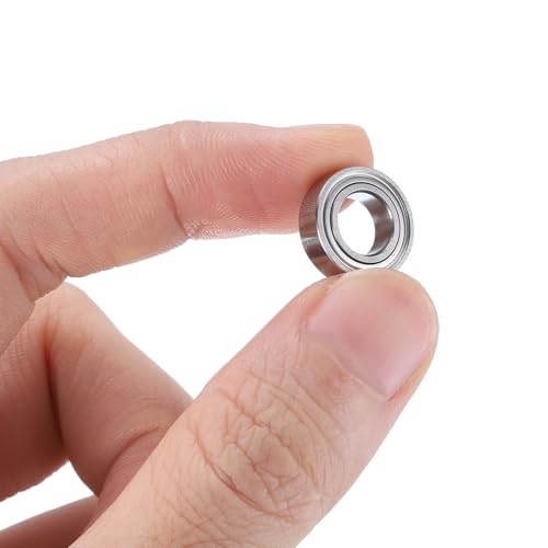 uxcell MR125ZZ Deep-Groove Ball Bearings for Rollers, 5mm x 12mm x 4mm Seal Bearings with Fiber Gloves, Double Metal Sealed Bearing Steel Skateboard Bearings 10Pcs - size: MR125ZZ
