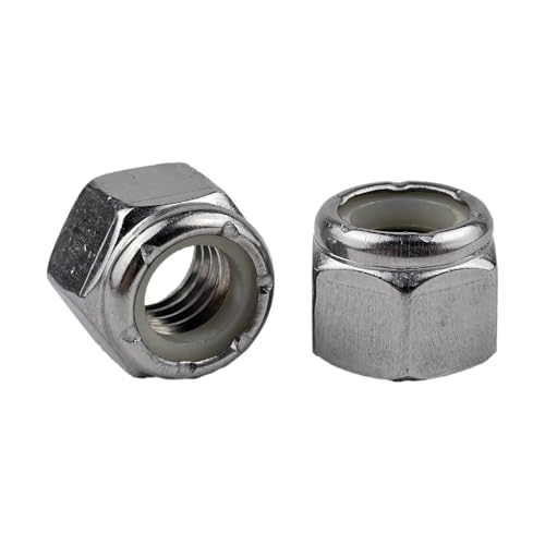 3/8"-16 Nylon Insert Locknuts 304 Stainless Steel - Pack of 25 - size: 3/8"-16